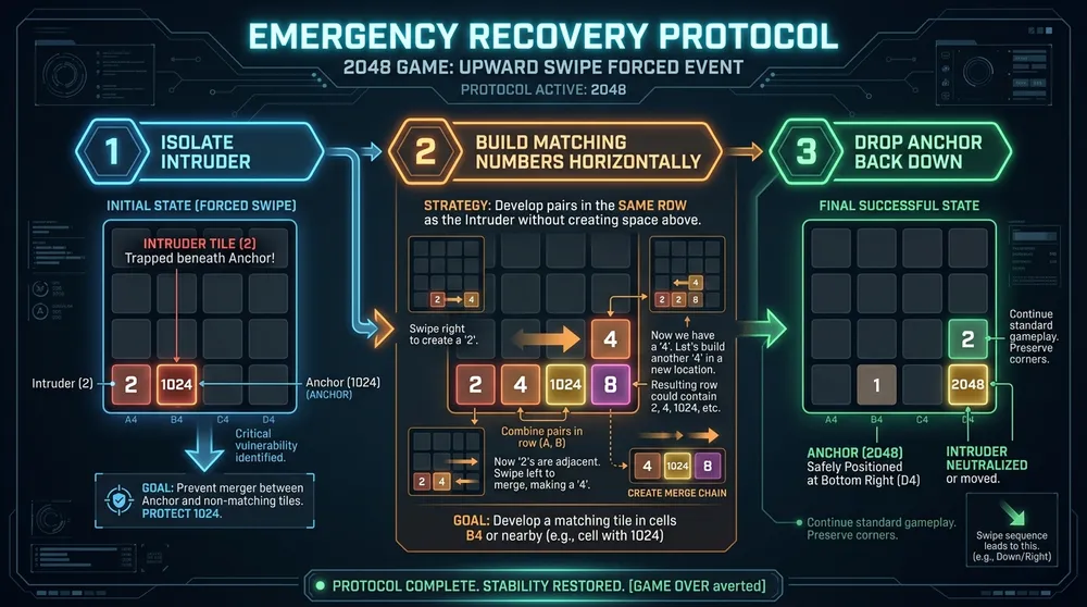 Emergency Recovery Protocol in 2048: 3-step sequence to neutralize an intrude...